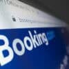 Booking.com logo on website showing data breach