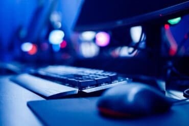 Personal computer showing data breach at game maker