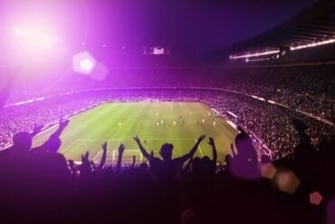 Crowded soccer stadium showing API vulnerability for FIFA World Cup streams