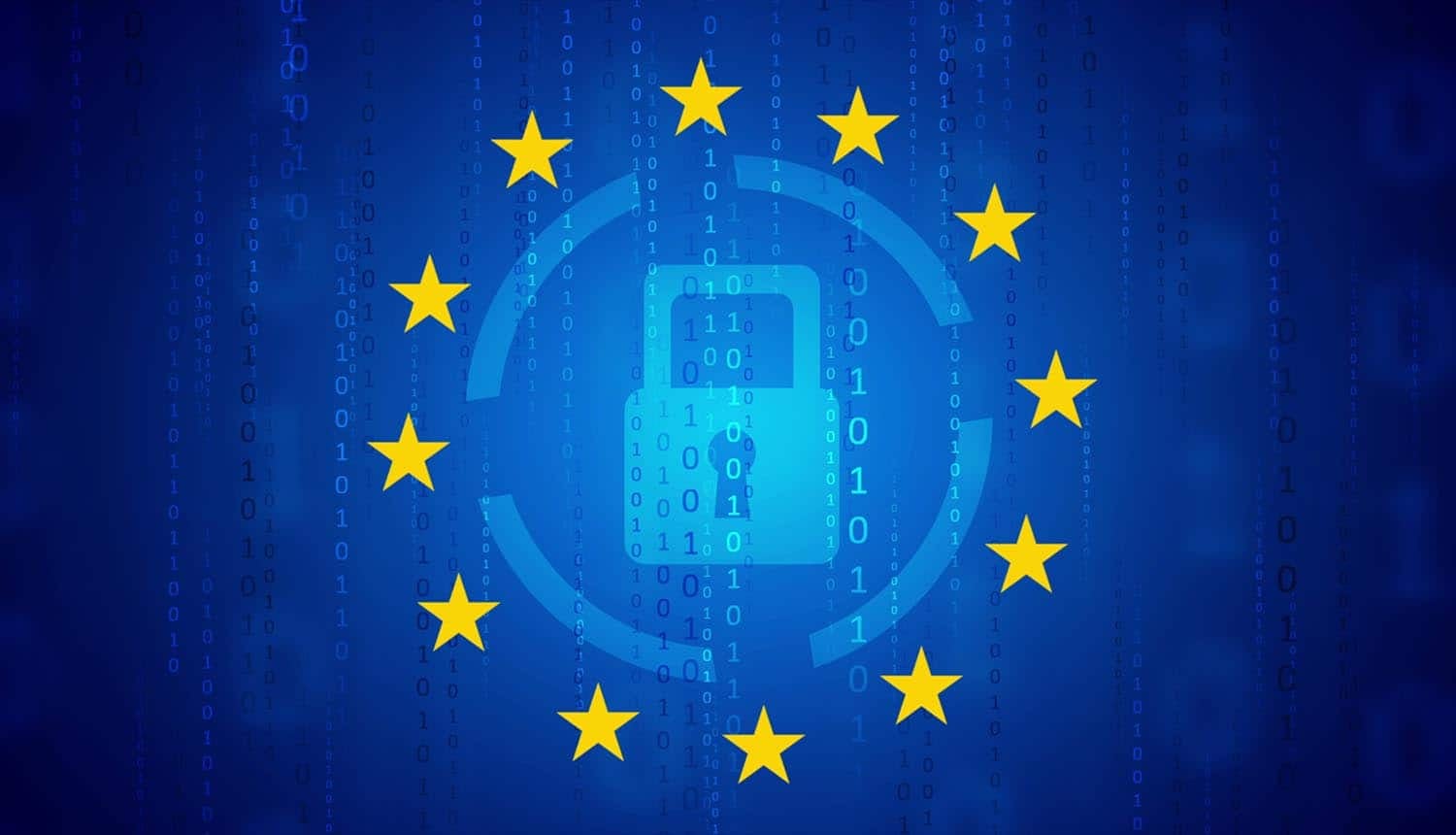 Lock and EU flag showing cybersecurity agency access Mythos AI