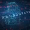Virtual lock showing cyber attack and ransom