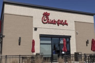 Chick-fil-A chicken restaurant showing data breach from credential stuffing attacks