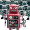 Red robot showing AI agent and security testing