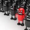 Red robot showing rogue AI agents