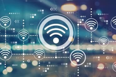 Hotel Wi-fi networks against city background