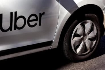 Uber logo branded car showing GDPR fine