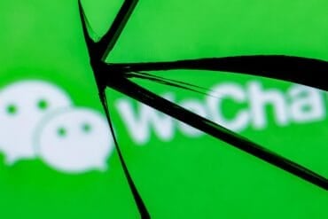 WeChat in broken mirror showing zero-click attack