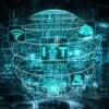 IoT devices on digital globe showing AI modles