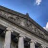 Court building showing cyber attack impacting federal courts