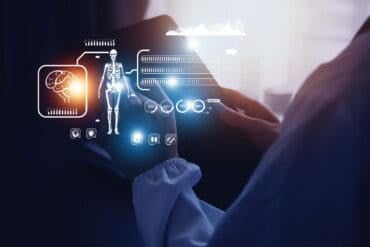 Doctor working with medical data showing health data breach