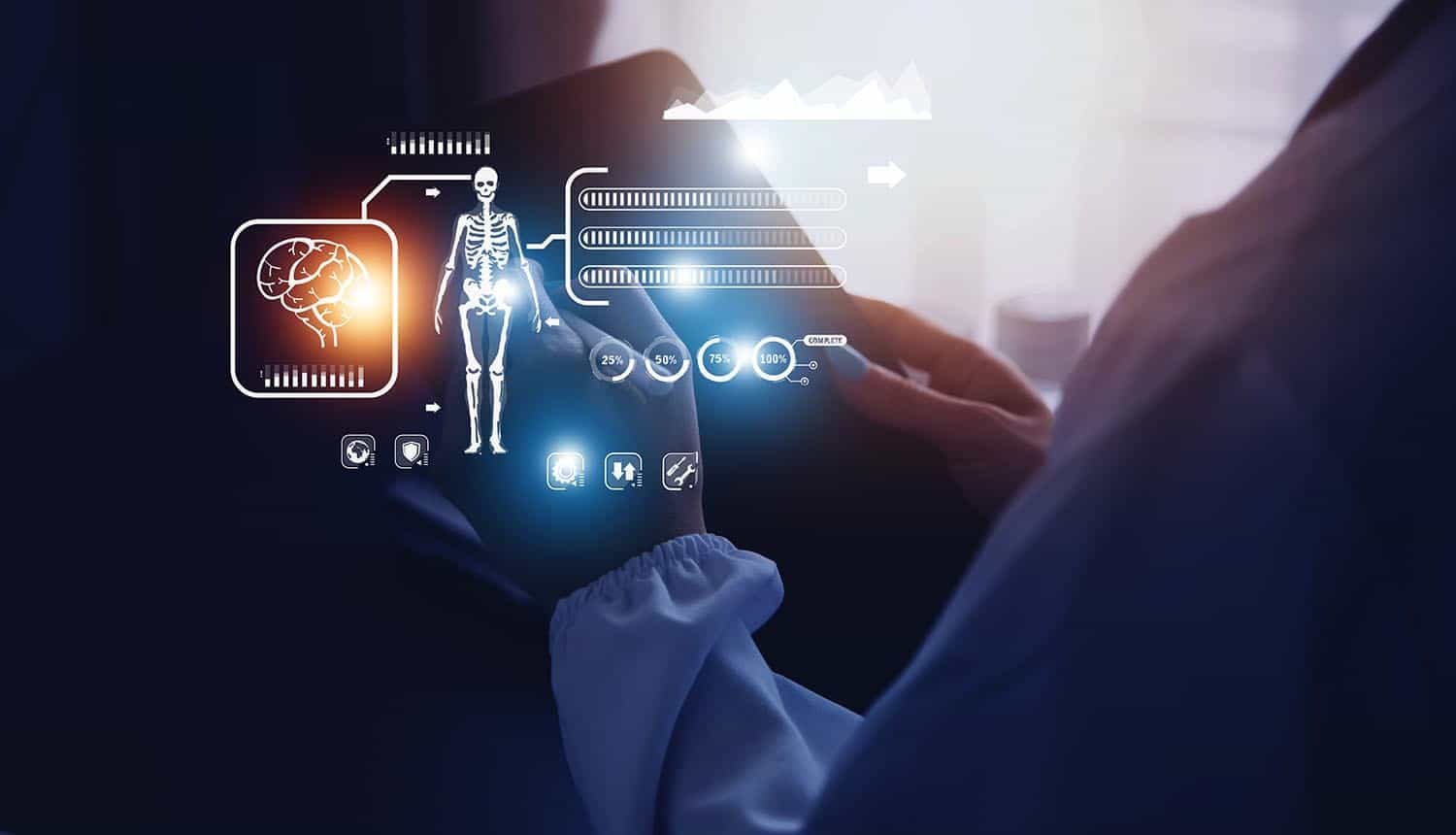 Doctor working with medical data showing health data breach