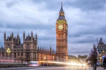 Big Ben in the evening showing data breach